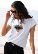 Venice Beach Shirt met korte mouwen met print op de voorzijde, katoene...