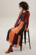 Aniston CASUAL Maxi-jurk in trendy specerij-kleuren met kleurverloop