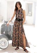 NU 20% KORTING: Lascana Maxi-jurk met paisley print en split, zomerjur...
