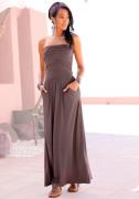 NU 20% KORTING: Lascana Maxi-jurk met smalle bovenkant en zakken, off-...