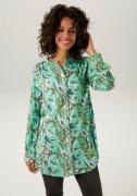 Aniston CASUAL Lange blouse met harmonieuze kleuren, grafische print -...