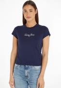 TOMMY JEANS T-shirt TJW BBY ESSENTIAL LOGO 1 SS met geprint tommy jean...