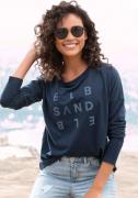 Elbsand Longsleeve Ingiara met logoprint op de voorkant, shirt met lan...