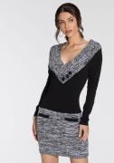 NU 20% KORTING: Melrose Gebreide jurk met melange-effect