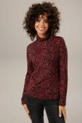 NU 20% KORTING: Aniston CASUAL Colshirt in zwart met bonte print of 4 ...