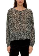 NU 20% KORTING: s.Oliver Chiffon blouse met gesmokte afwerking