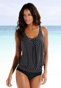 NU 20% KORTING: Lascana Oversized tankini in modieus stippen-design