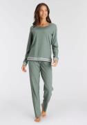 Vivance Dreams Pyjama met gestreepte boorden (2-delig)