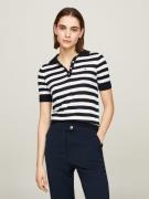 NU 20% KORTING: Tommy Hilfiger Trui met polokraag BUTTON POLO SS TOP m...