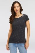 Ragwear T-shirt FLORAH A ORGANIC O met maritieme anker-print all-over