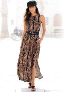 Lascana Maxi-jurk met paisley print en split, zomerjurk met zakken, st...