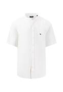 FYNCH-HATTON Overhemd met korte mouwen met logo in reliëf op de borst