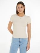 NU 20% KORTING: Tommy Jeans Curve T-shirt Slim Essential Rib