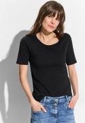 Cecil T-shirt Style NOS Lena met klassieke ronde hals