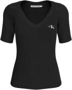 Calvin Klein T-shirt WOVEN LABEL RIB V-NECK TEE