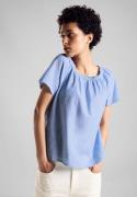 STREET ONE Blouse met korte mouwen met ruches