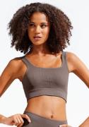 NU 20% KORTING: Lascana Crop-top met ribstructuur