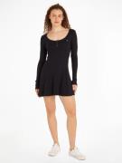 NU 20% KORTING: TOMMY JEANS Blousejurk TJW HENLEY FLARE DRESS