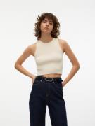 Vero Moda Gebreide trui VMGINNY SL O-NECK CROP TOP NOOS