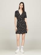 TOMMY JEANS Wikkeljurk TJW FLORAL RUFFLE WRAP DRESS