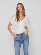 NU 20% KORTING: Vila Shirt met V-hals VIELLETTE V-NECK S/S SATIN TOP -...