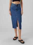 NU 20% KORTING: Vero Moda Maxirok VMVERI HR CALF DENIM SKIRT GA NOOS