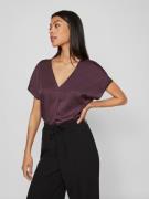 NU 20% KORTING: Vila Shirt met V-hals VIELLETTE V-NECK S/S SATIN TOP -...