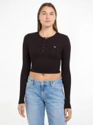 TOMMY JEANS Shirt met lange mouwen TJW CRP HENLEY TOP LS