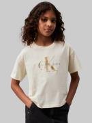 NU 20% KORTING: Calvin Klein T-shirt GLITTER MONOGRAM BOXY SS T-SHIRT