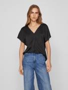 Vila Shirt met V-hals VIELLETTE V-NECK S/S SATIN TOP - NOOS