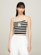 NU 20% KORTING: TOMMY JEANS Top met spaghettibandjes TJW CROCHET STRIP...