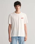 Gant T-shirt WASHED GRAPHIC SS T-SHIRT Met print op de achterkant