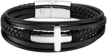 NU 20% KORTING: Bruno Banani Leren armband Sieraad cadeau armband krui...