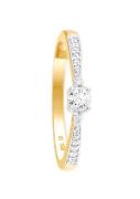 NU 20% KORTING: Firetti Solitaire ring Sieraad Geschenk Goud 333 Dames...