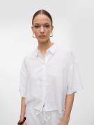 NU 20% KORTING: Vero Moda Overhemdblouse VMLINN LINEN 2/4 SHORT SHIRT ...