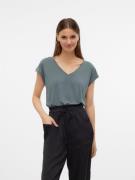 Vero Moda Shirt met V-hals VMFILLI SS V-NECK TEE GA NOOS in een materi...