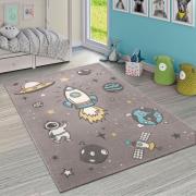 Paco Home Kindervloerkleed Diamond 100 3d-design, motief ruimte, raket...