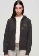 NU 20% KORTING: Superdry Capuchonsweatvest ESSENTIAL LOGO ZIP HOODIE