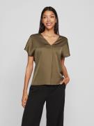 NU 20% KORTING: Vila Shirt met V-hals VIELLETTE V-NECK S/S SATIN TOP -...