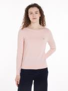 Tommy Hilfiger Gebreide trui CO JERSEY STITCH BOAT-NK SWEATER met tomm...