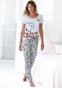 NU 20% KORTING: Peanuts Pyjama met snoopy- en woodstock-print (2-delig...