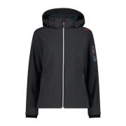 NU 20% KORTING: CMP Softshell-jack WOMAN JACKET ZIP HOOD