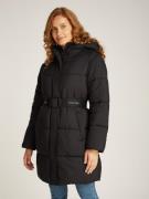 Calvin Klein Gewatteerde jas LOGO BELT LONG PUFFER