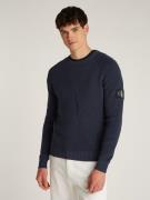 NU 20% KORTING: Calvin Klein Trui met ronde hals BADGE EASY SWEATER