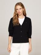 NU 20% KORTING: Tommy Hilfiger Vest SOFT WOOL V-NK CARDIGAN