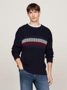 Tommy Hilfiger Trui met ronde hals GLOBAL STRIPE CHUNKY RIB C NK