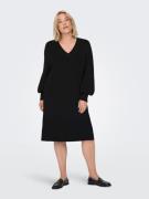 NU 20% KORTING: ONLY CARMAKOMA Gebreide jurk CARKATIA LS V-NECK DRESS ...