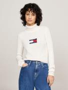 NU 20% KORTING: TOMMY JEANS Gebreide trui TJW MELANGE TRTLNCK FLAG SWE...