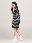 NU 20% KORTING: Tommy Hilfiger Gebreide jurk RUFFLE SKATER DRESS LS