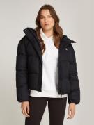 Calvin Klein Gewatteerde jas LOGO SHORT HOODED PUFFER